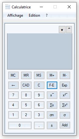 Calculatrice statistique.